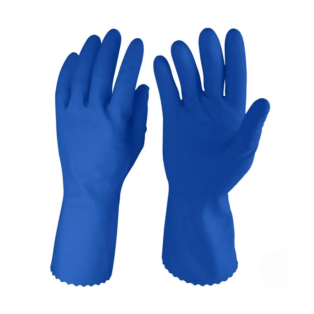 Rubber Hand Gloves, DELUXE GRIP, SMALL